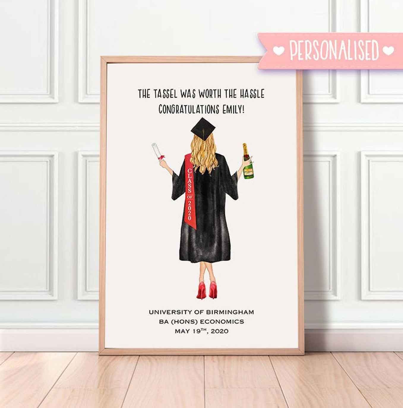 custom graduation gift picture Etsy female graduating